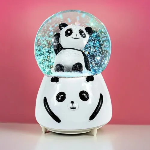 Orta Boy Siyah-Beyaz Panda Kar Küresi